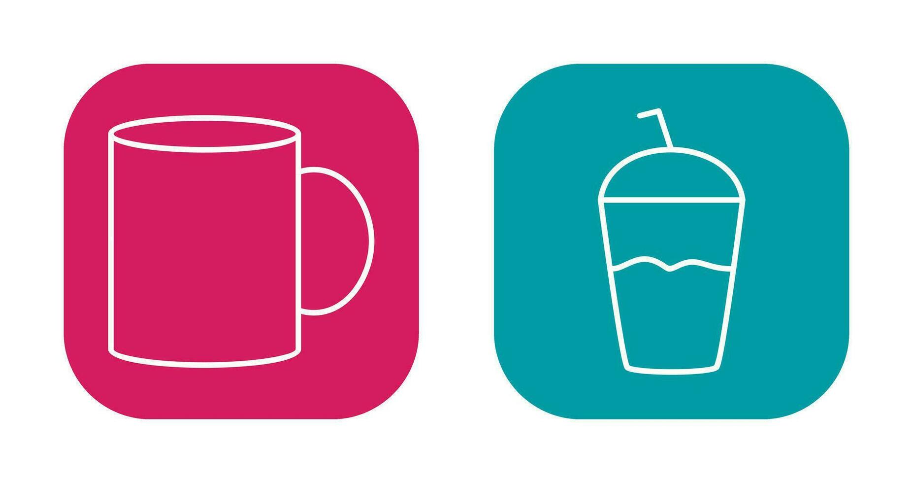 Coffee mug and Frappe Icon vector