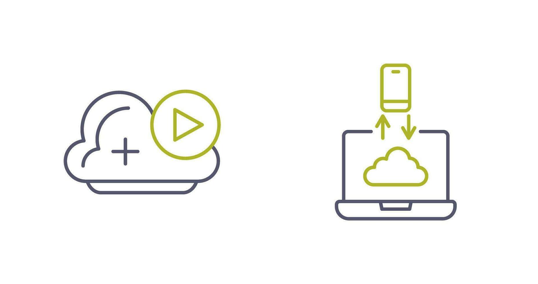 Video and Data Transfer Icon vector