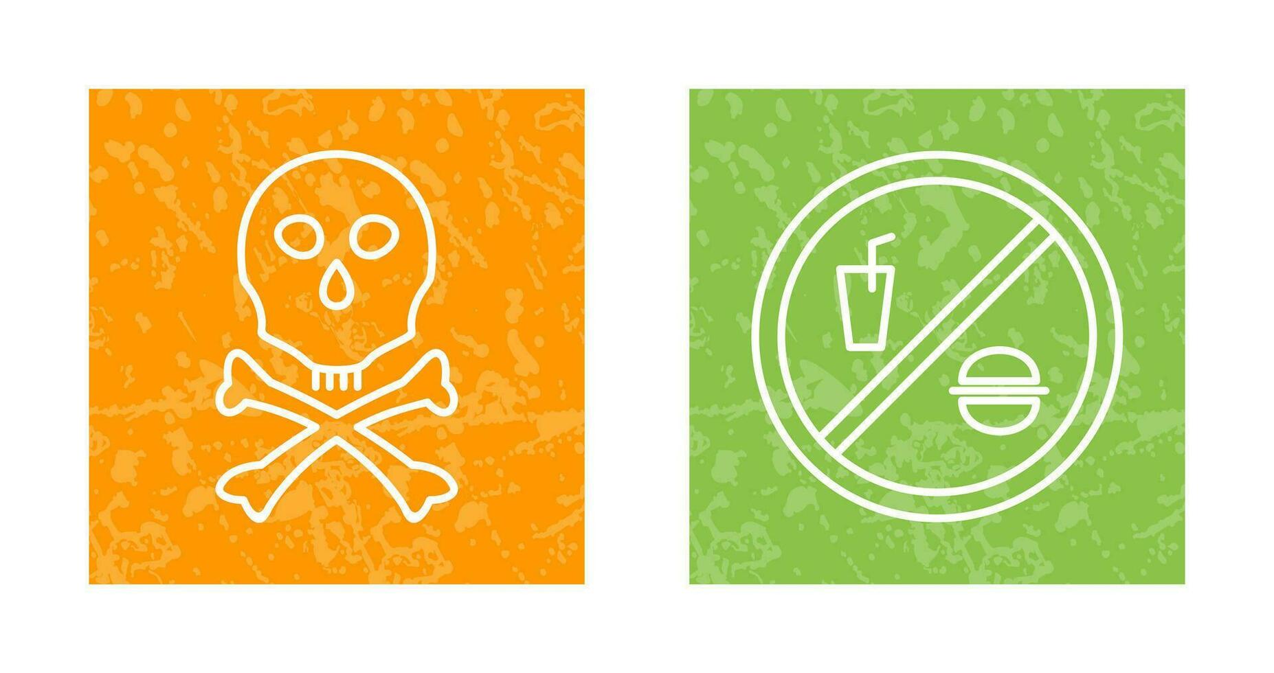 death sign and no foods or drink  Icon vector