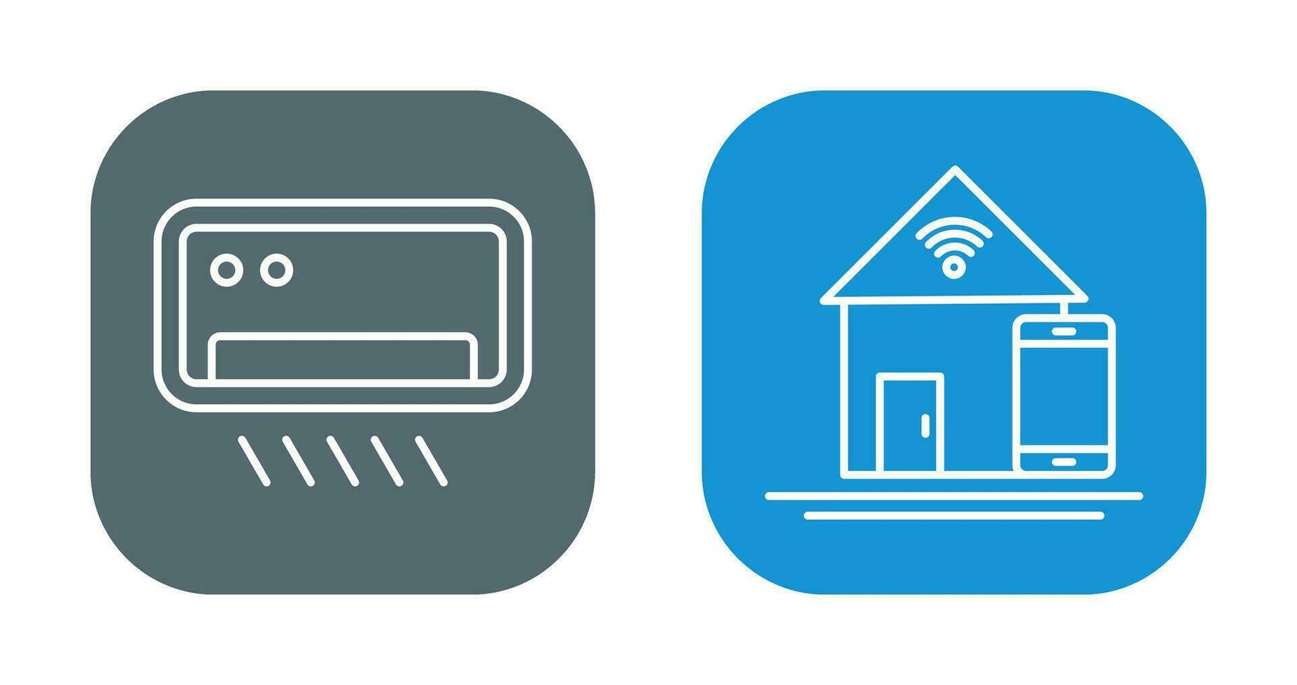 Air Conditioner and Home Automation Icon vector