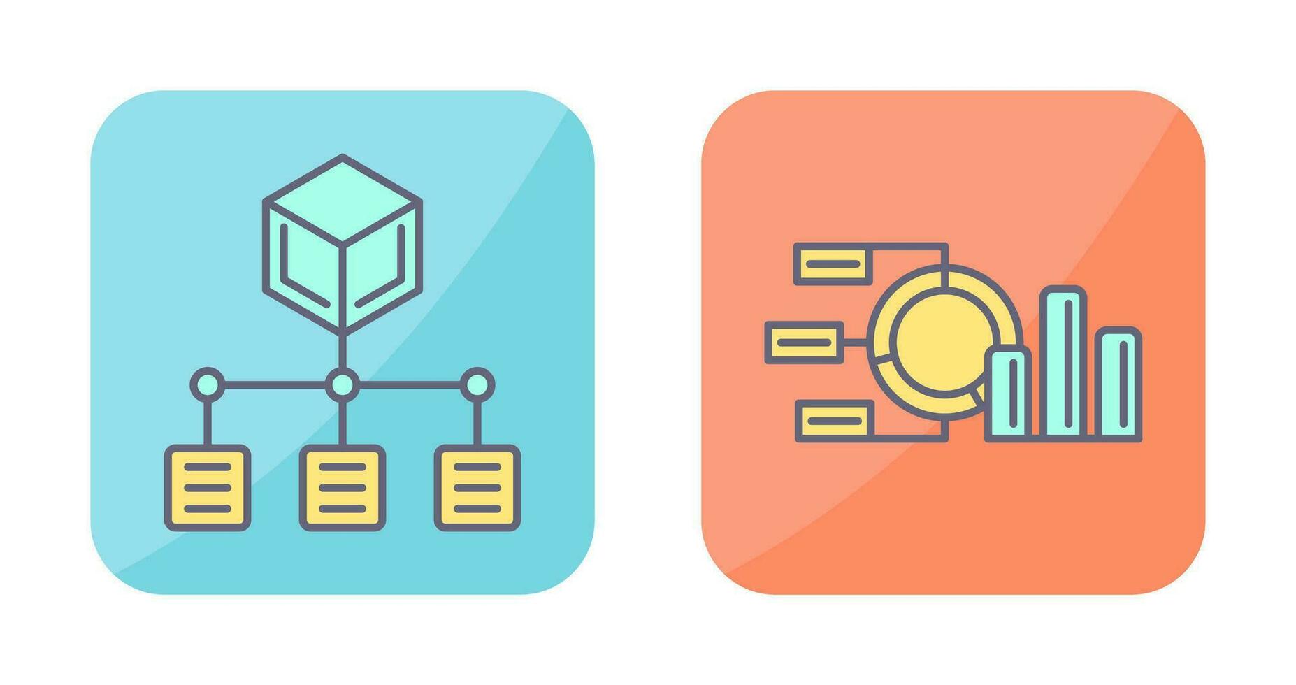 Pie Chart and distribution Icon vector