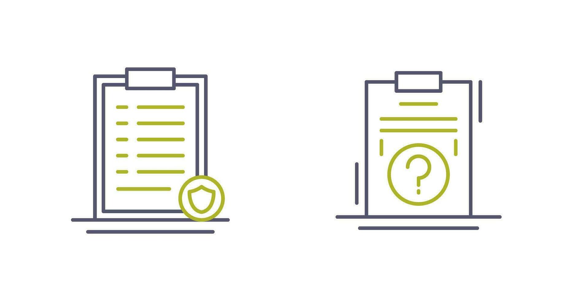 List Protection and Question Icon vector