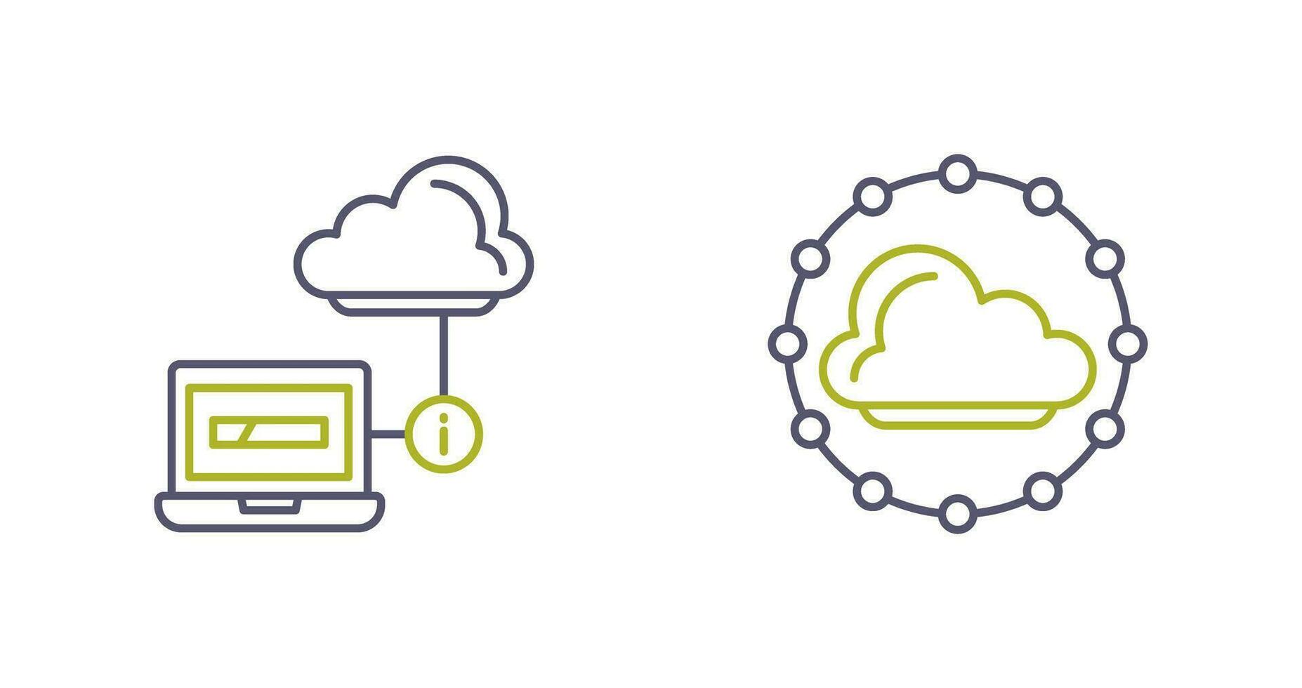 Laptop and Cloud Icon vector