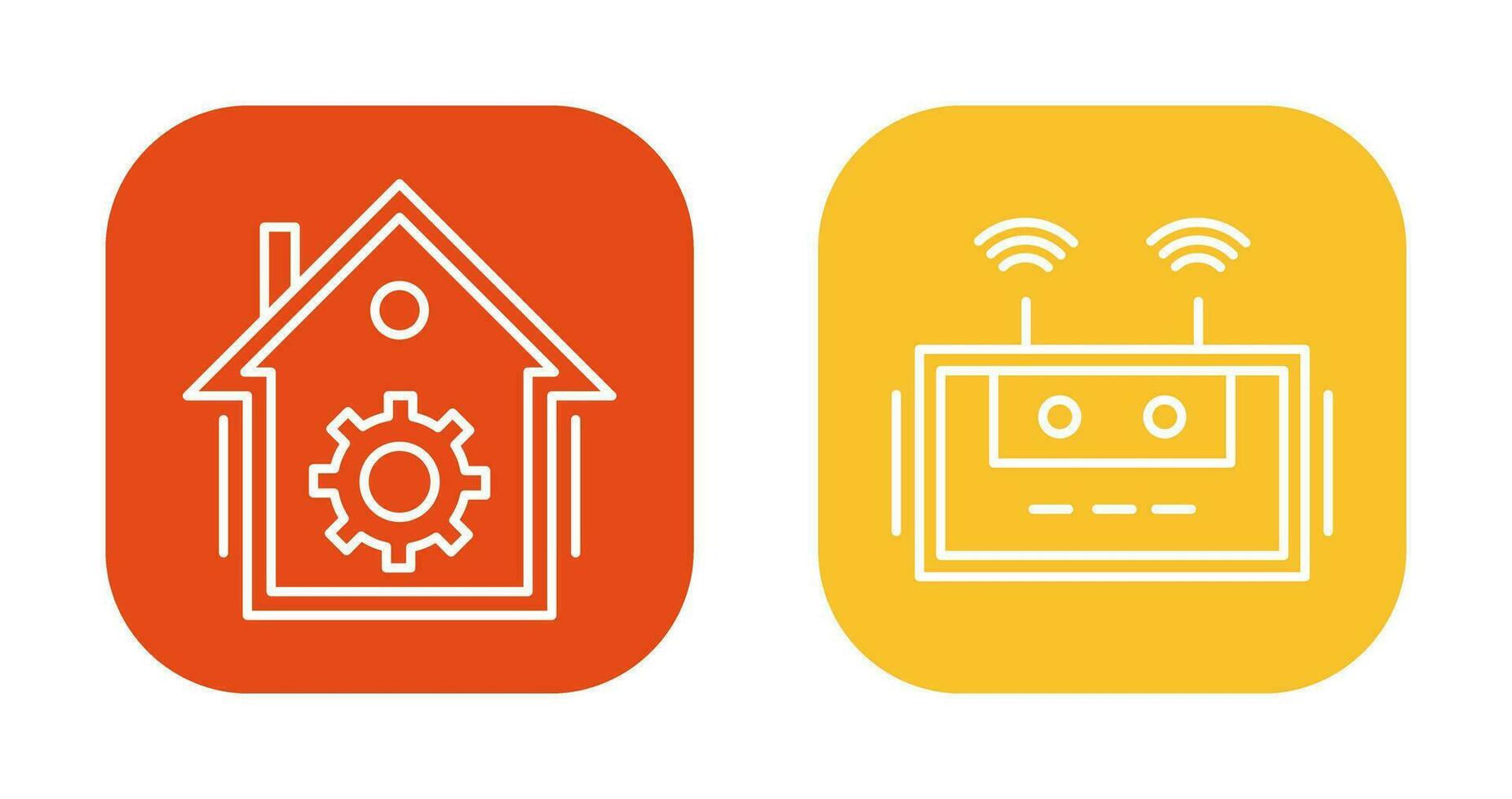 Home Automation and Router Icon vector