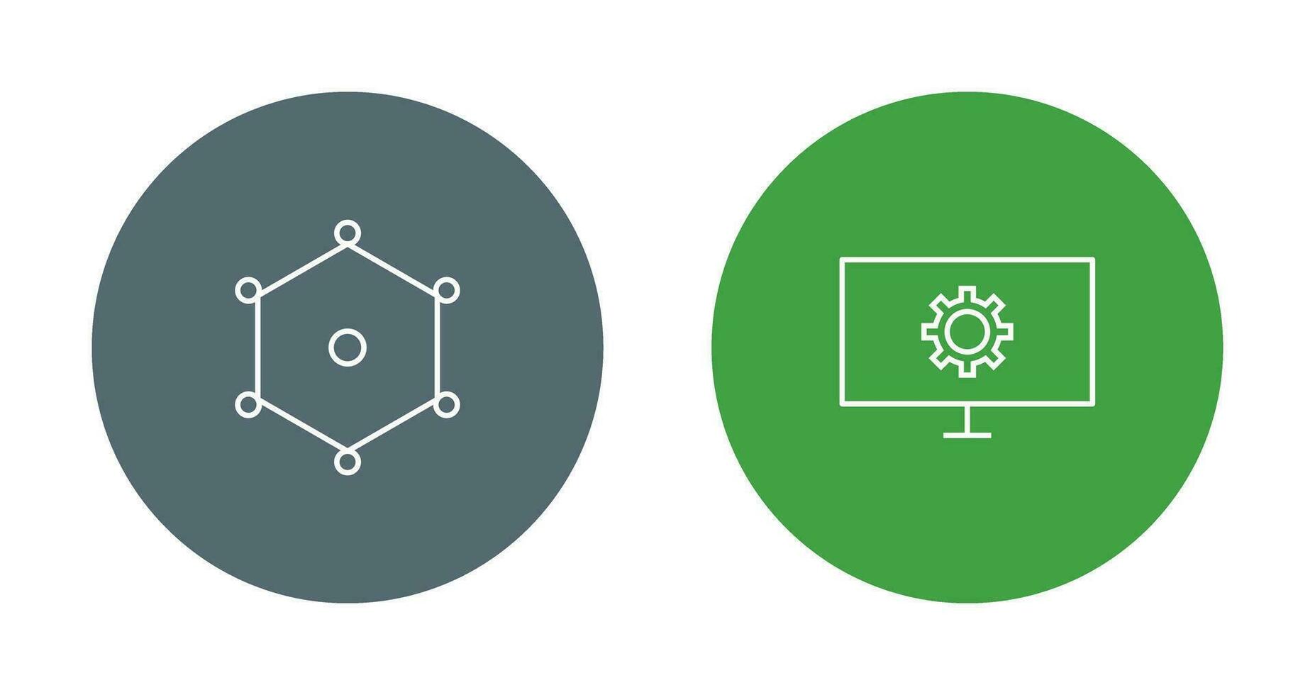 nodes and network setting  Icon vector