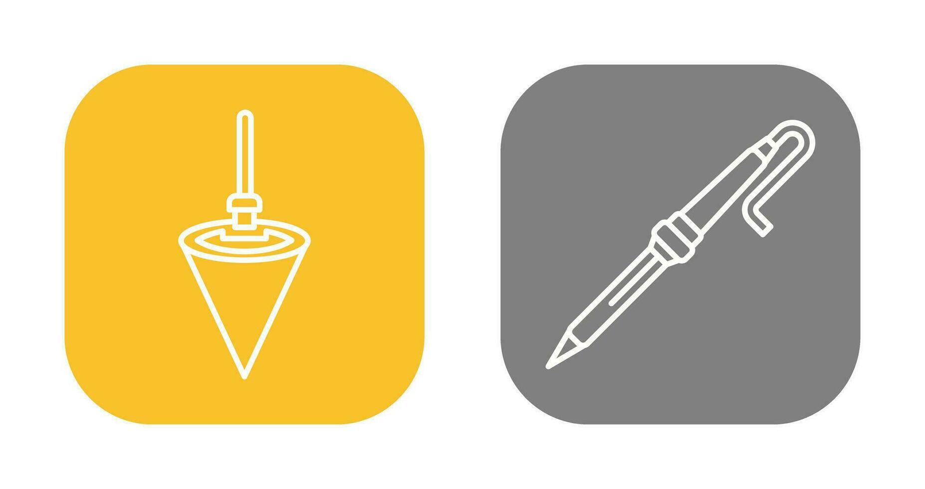 Plumb Bob and Soldering Icon vector