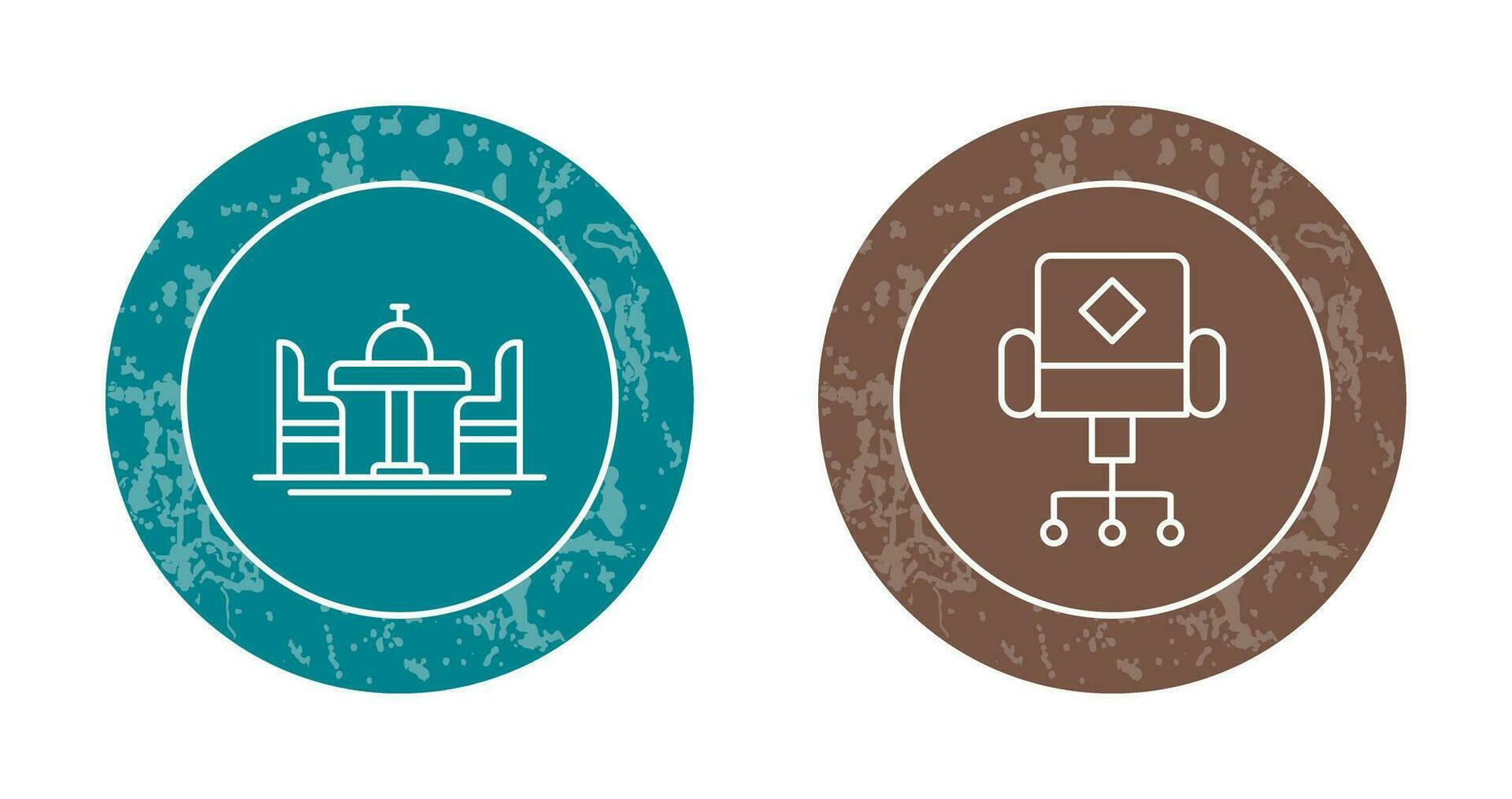 Chair and Dinning Table Icon vector