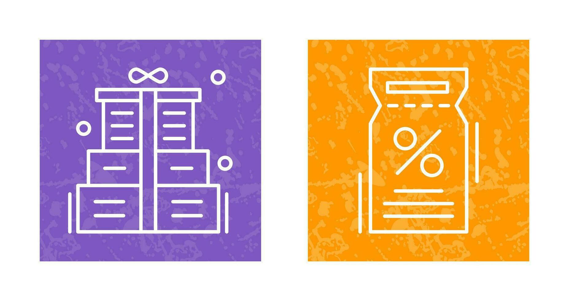 Gift Box and Discount Voucher Icon vector