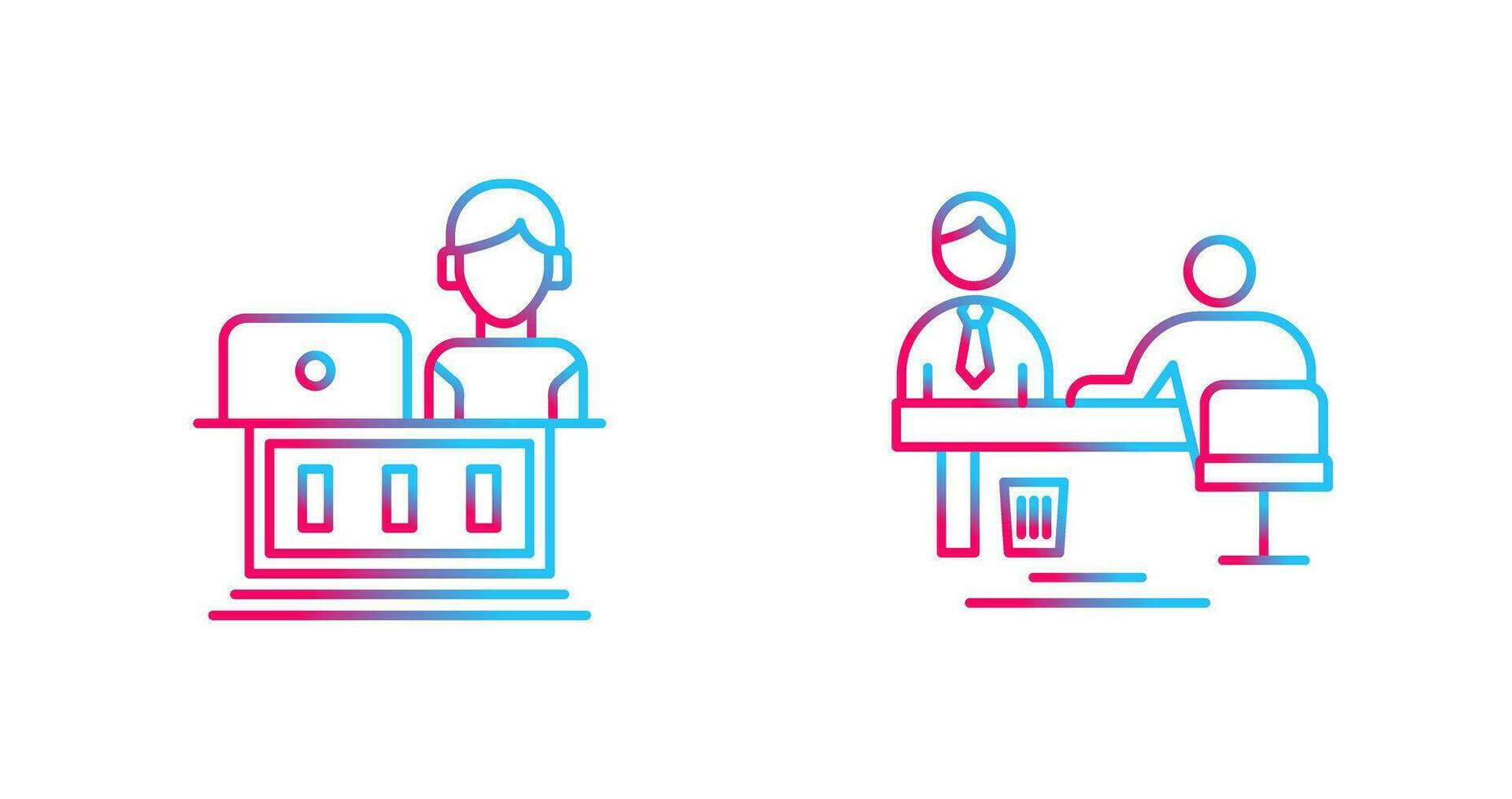 Employee and Evaluating work Icon vector