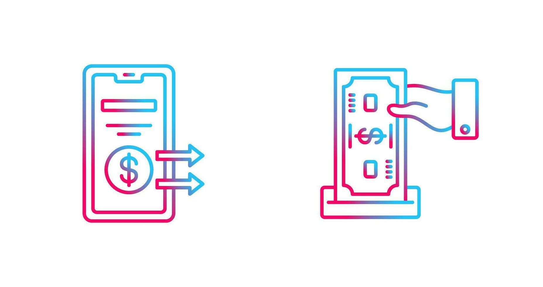 Deposit and Transfer Icon vector