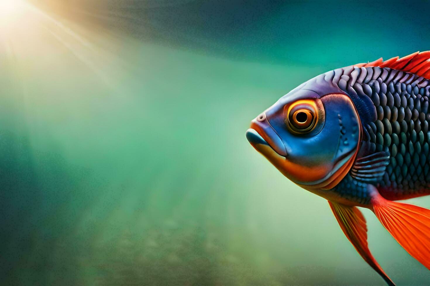 a fish with bright colors is shown in the water. AI-Generated photo