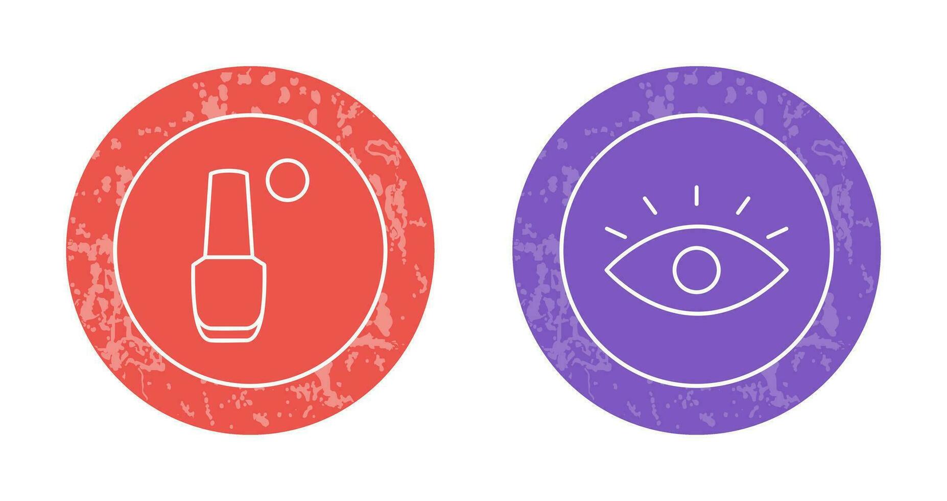 Nailpolish and Eye Icon vector