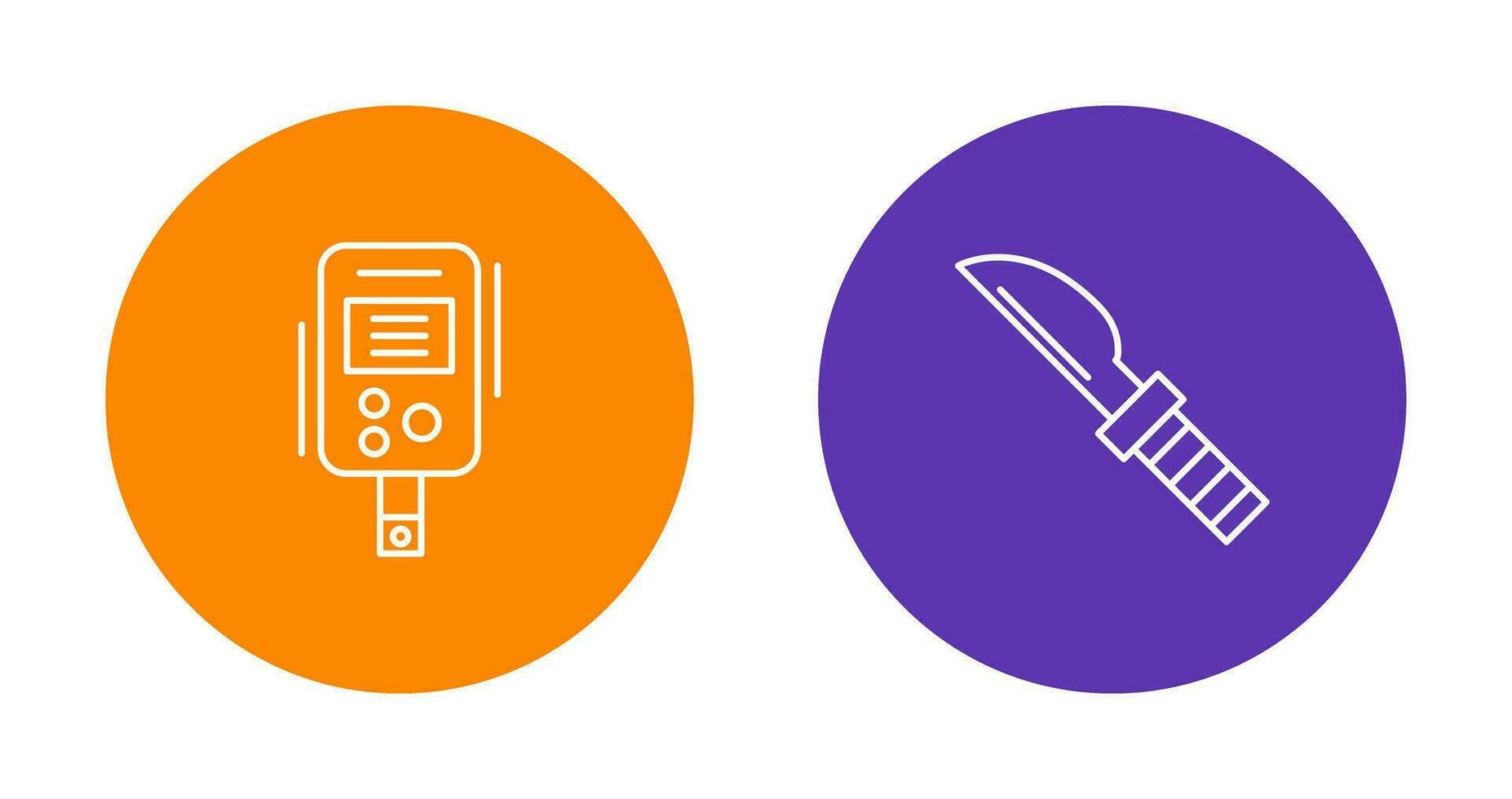 Diabetes Test and Knife Icon vector