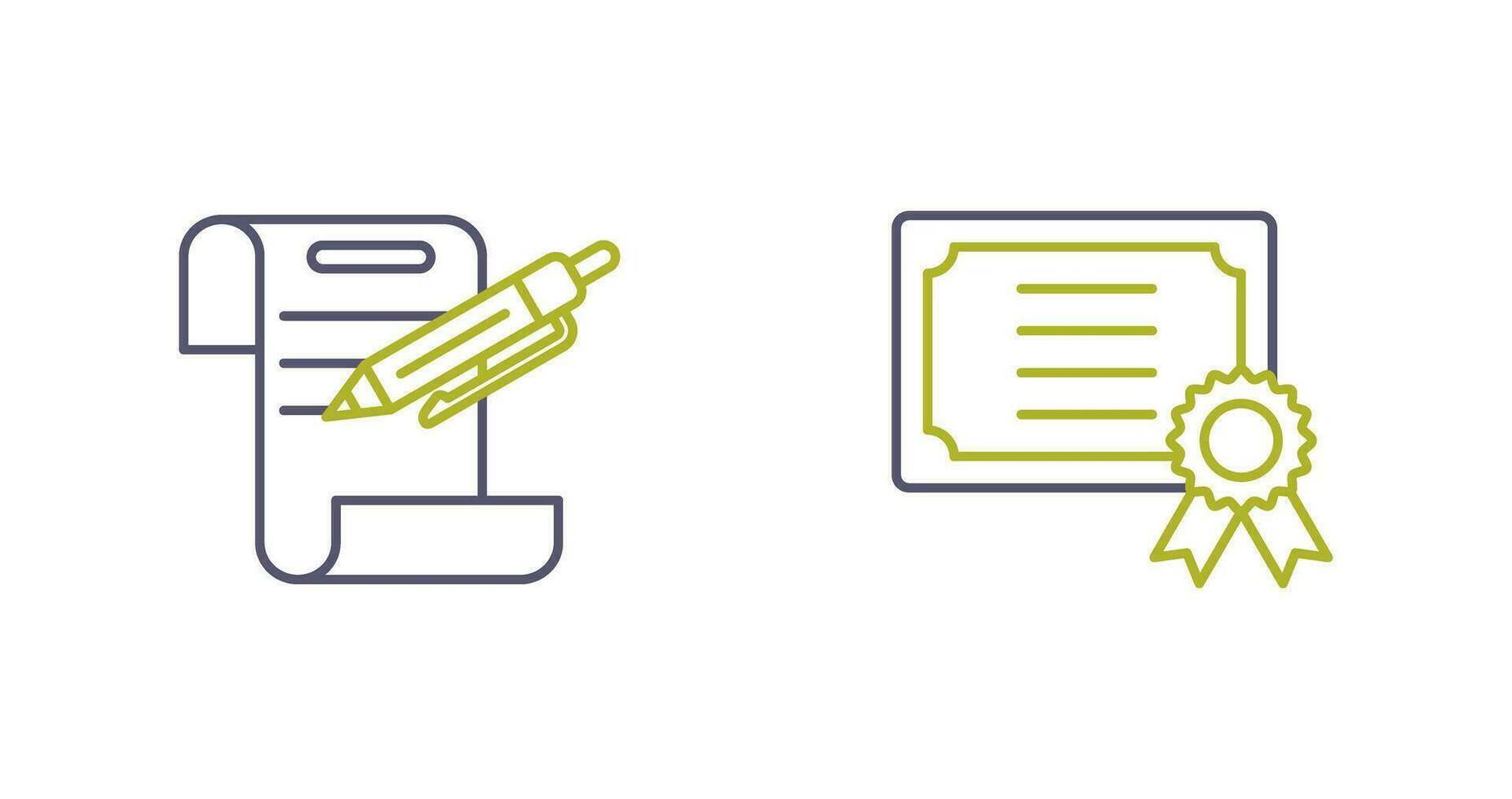 Contract and Certificate Icon vector