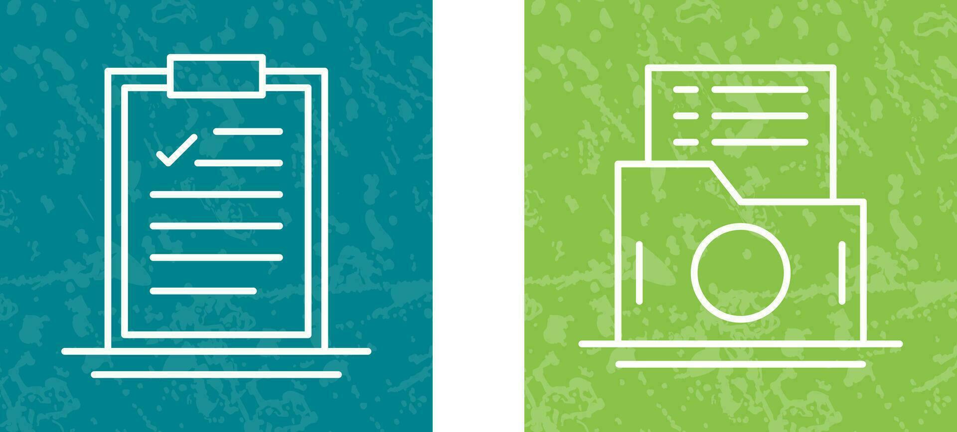 Clipboard and List Folder Icon vector