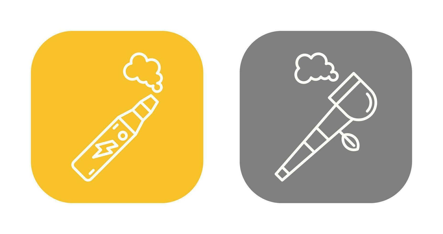 Electronic Cigarette and Pipe Of Peace Icon vector