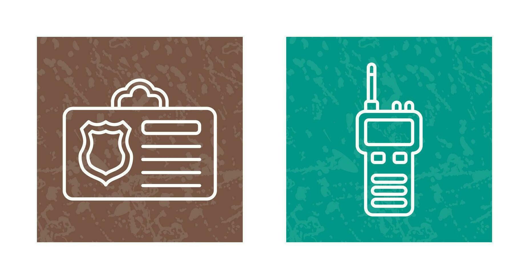 ID Card and talkie Icon vector