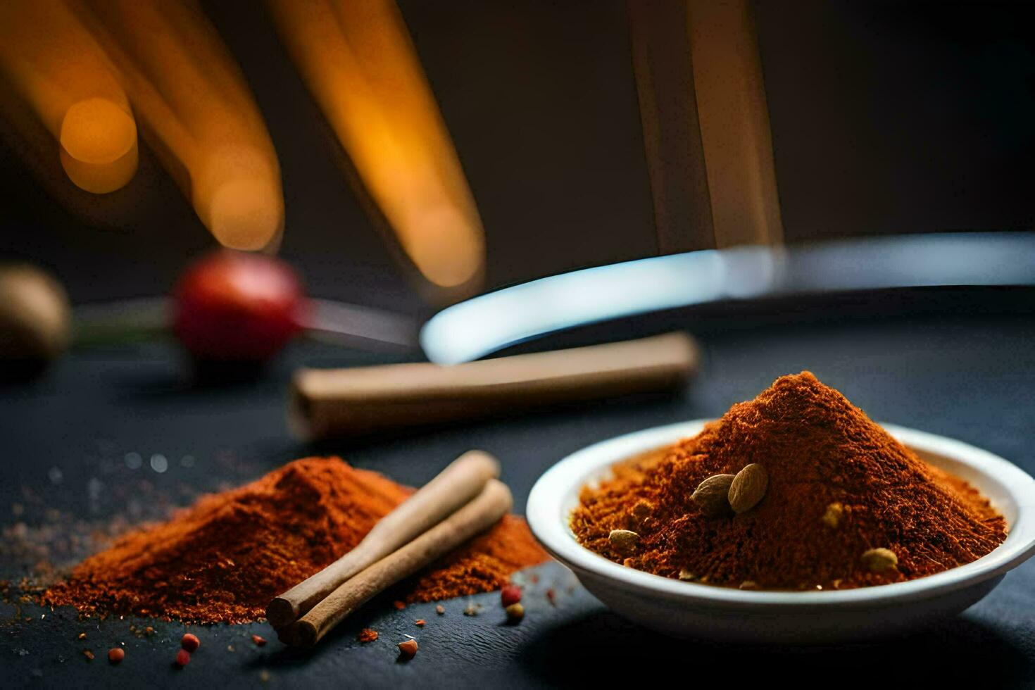 spices in a bowl. AI-Generated photo