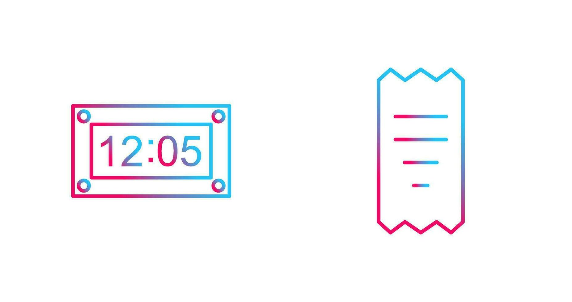 timer and receipt Icon vector