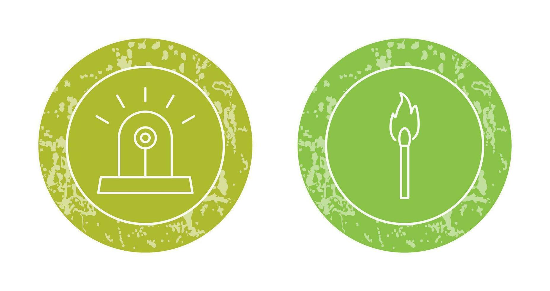 siren and lit matchstick Icon vector