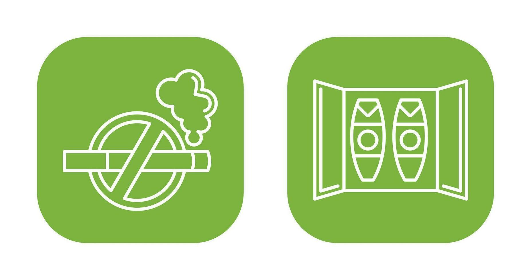 Cigar Box and No Tobacco Icon vector