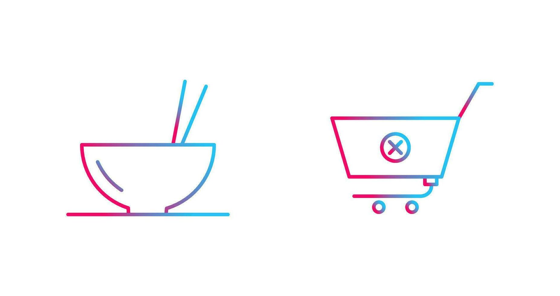 food and cancel order Icon vector