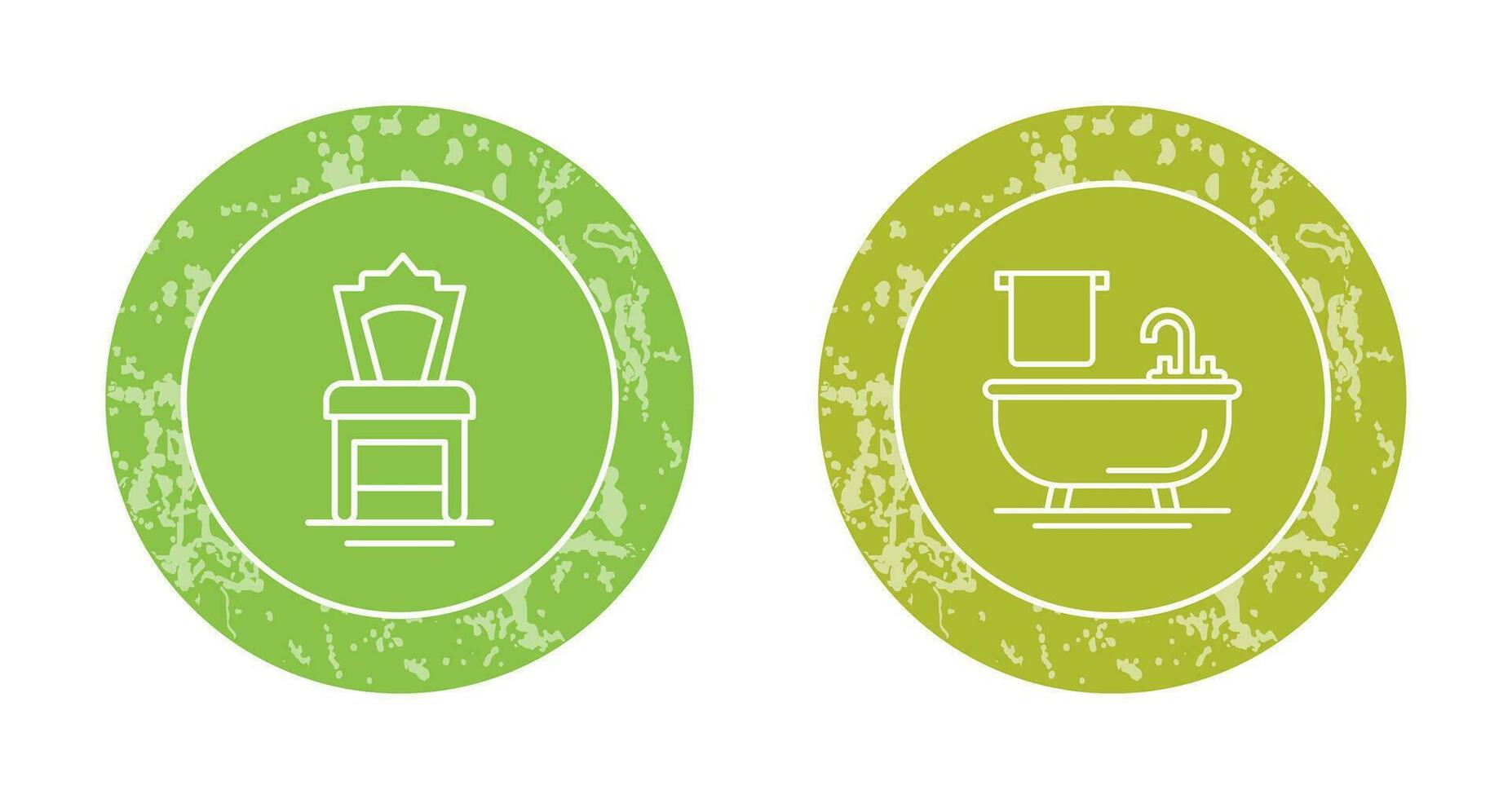 Chair and Bathtub Icon vector