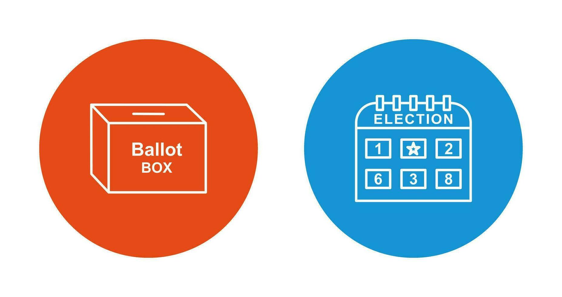 votación caja y elección día icono vector
