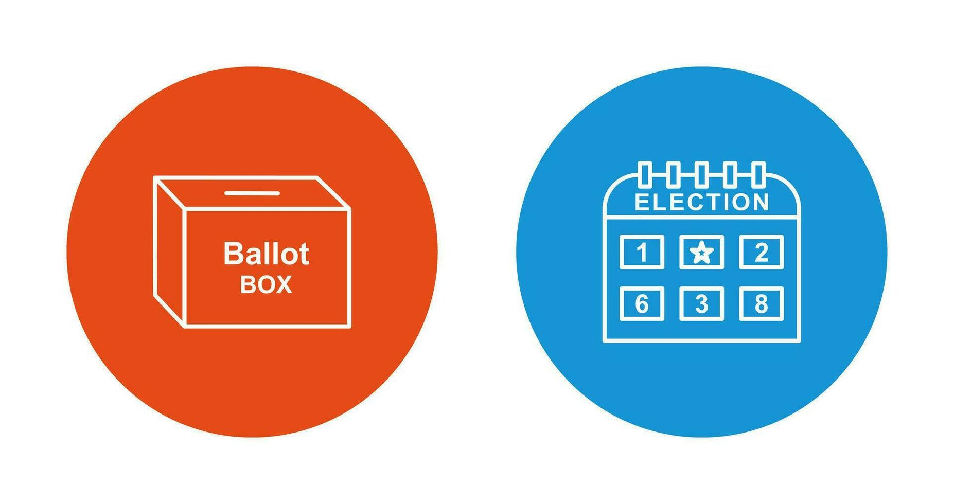 Ballot Box and Election day Icon vector