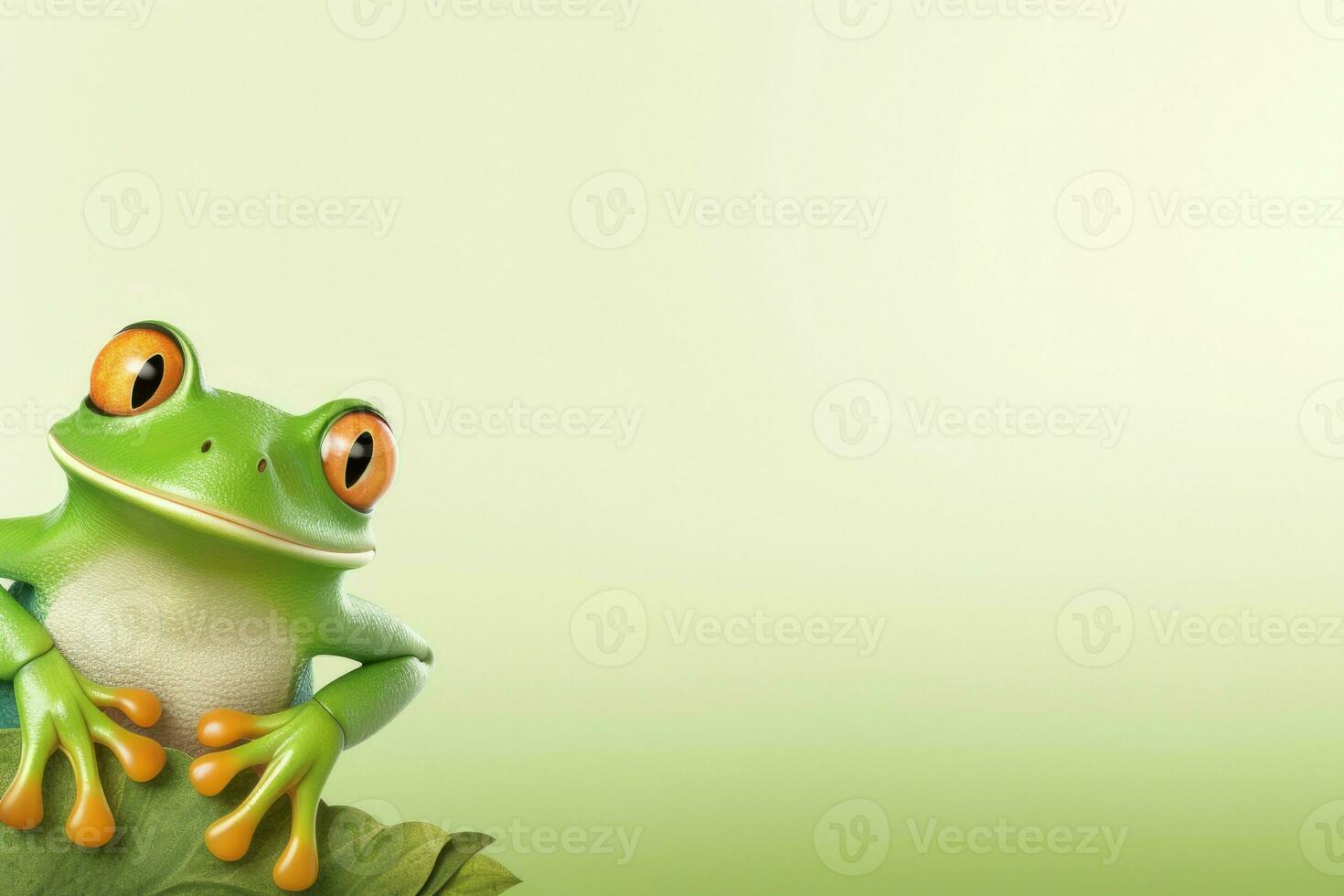 Small Frog reptile mockup. Generate Ai photo