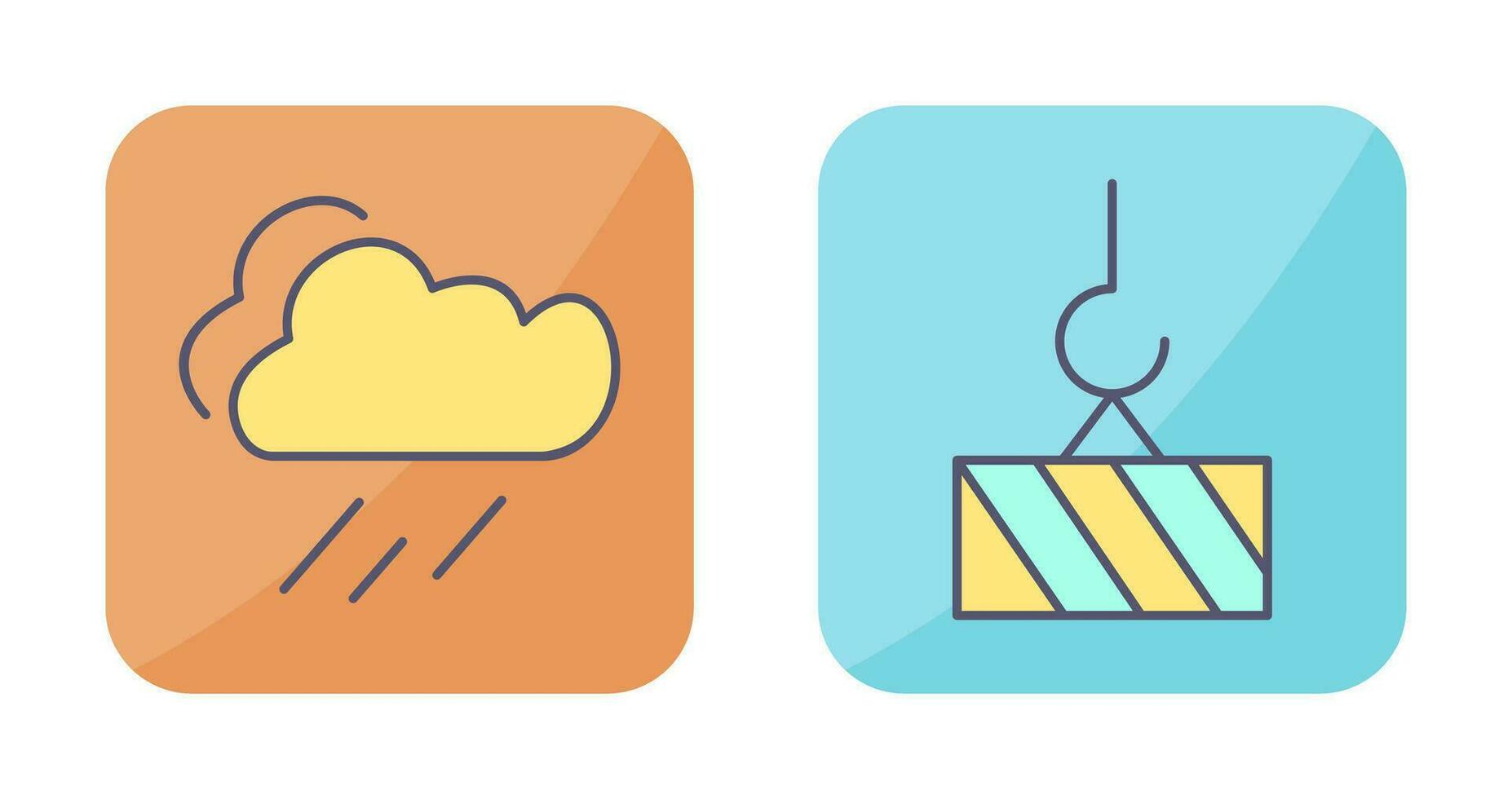 rain and heavy machinery  Icon vector