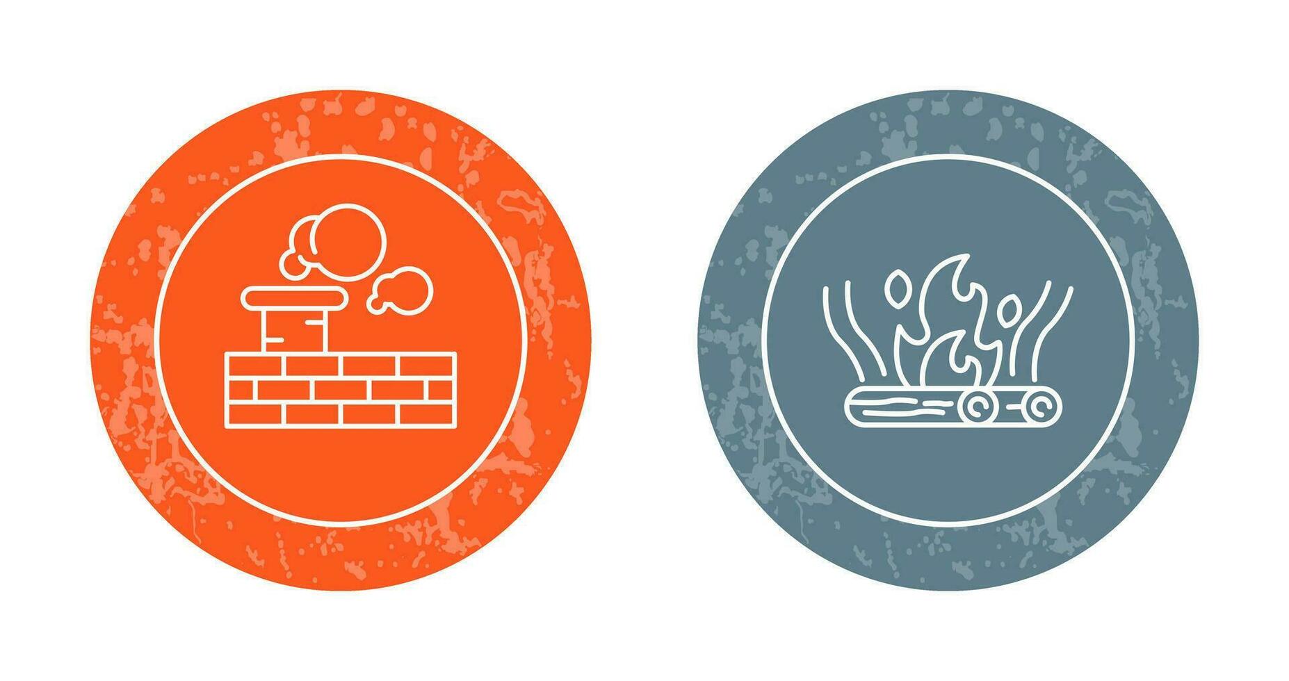 Chimney and Bonfire Icon vector