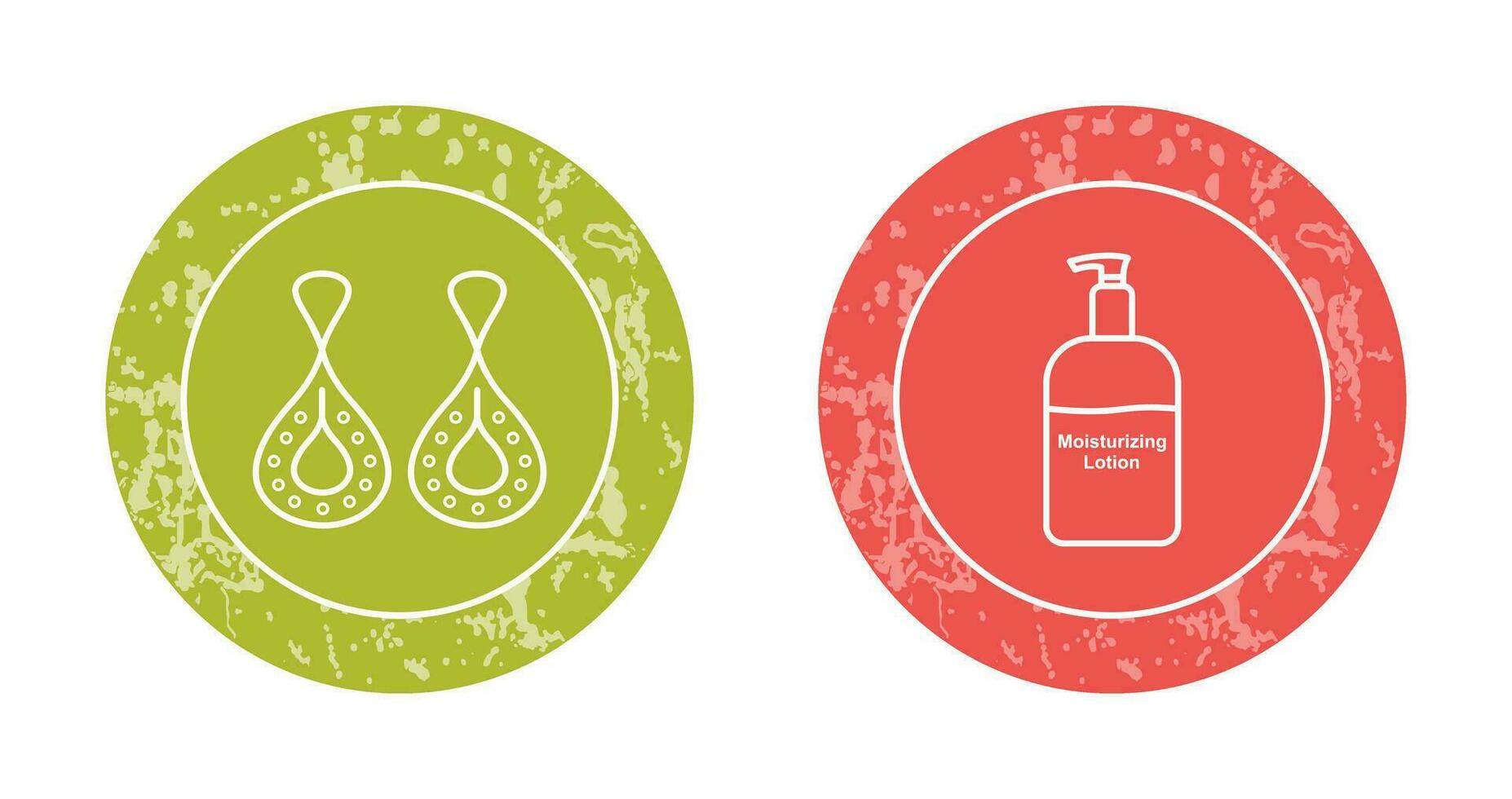 Earring and Lotion Icon vector