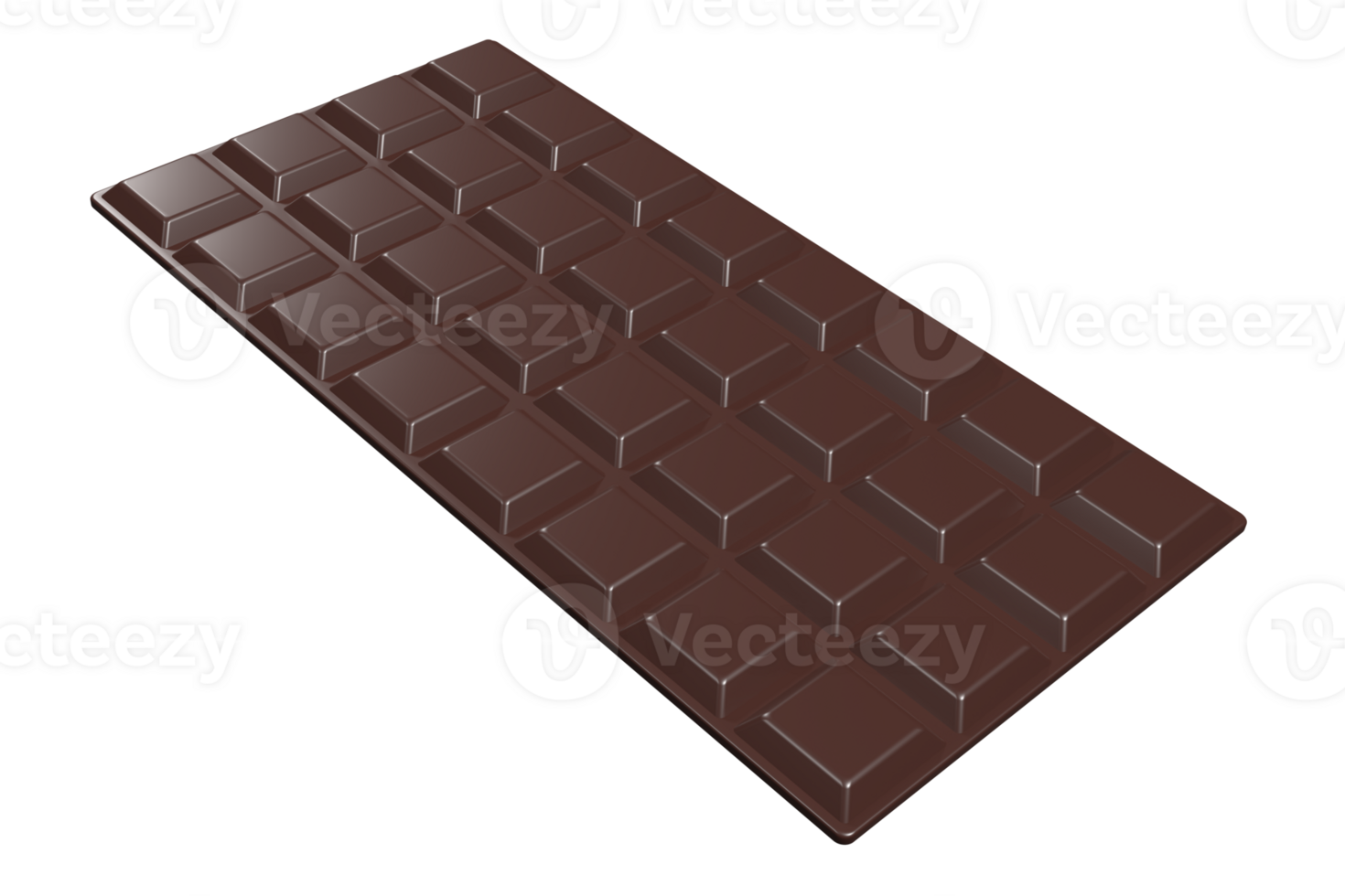 Chocolate bar. Milk chocolate bar. Chocolate icon. 3D rendering png
