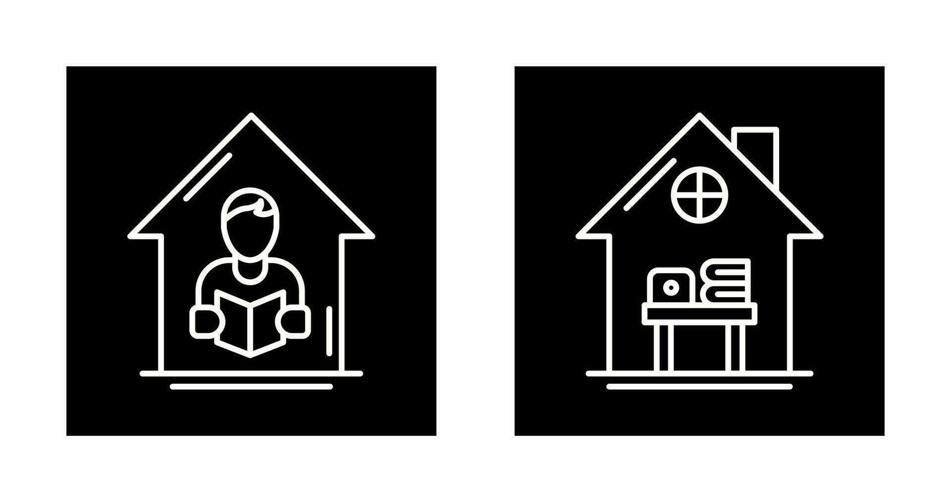 Home Learning and Home Work Place Icon vector