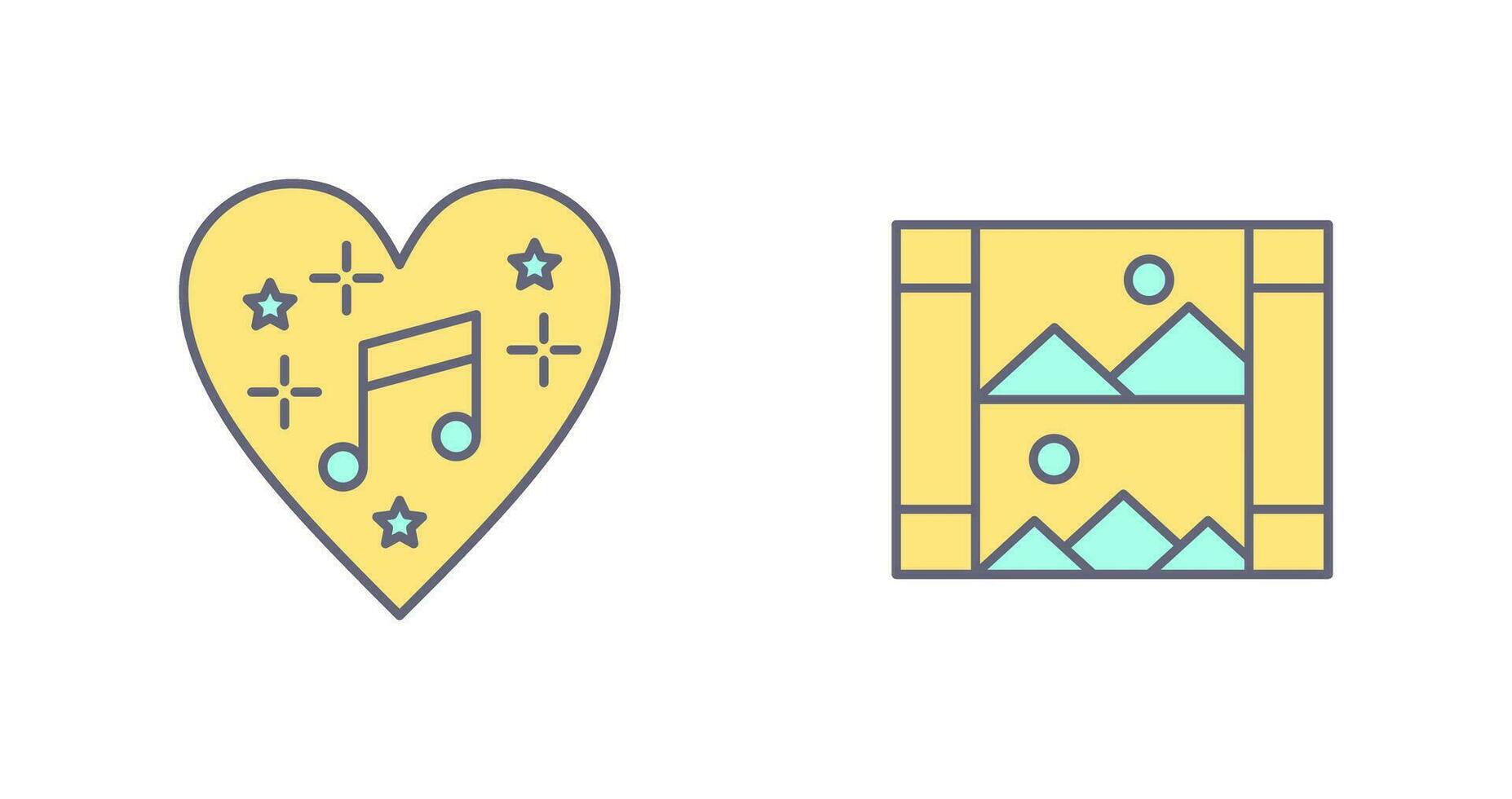 Music and Gallery Icon vector