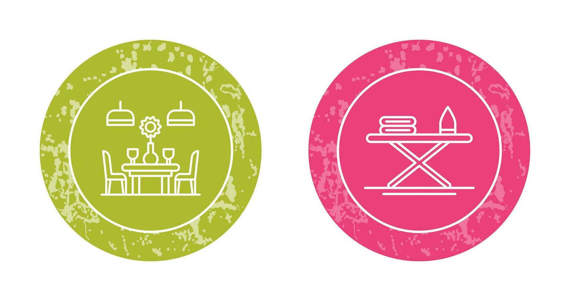 Iron Board and Table Icon vector