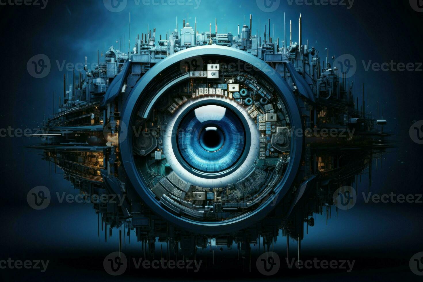Realistic Beautiful 3d eye. Generate Ai photo