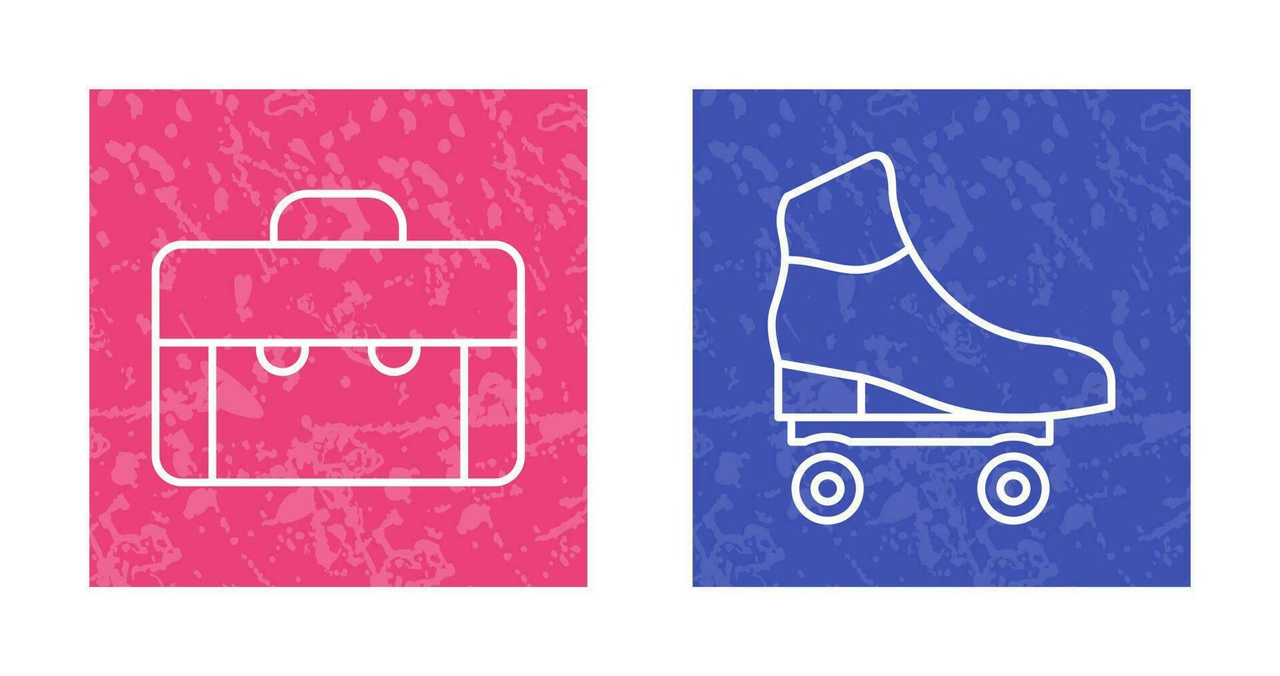 suitcase and skates  Icon vector