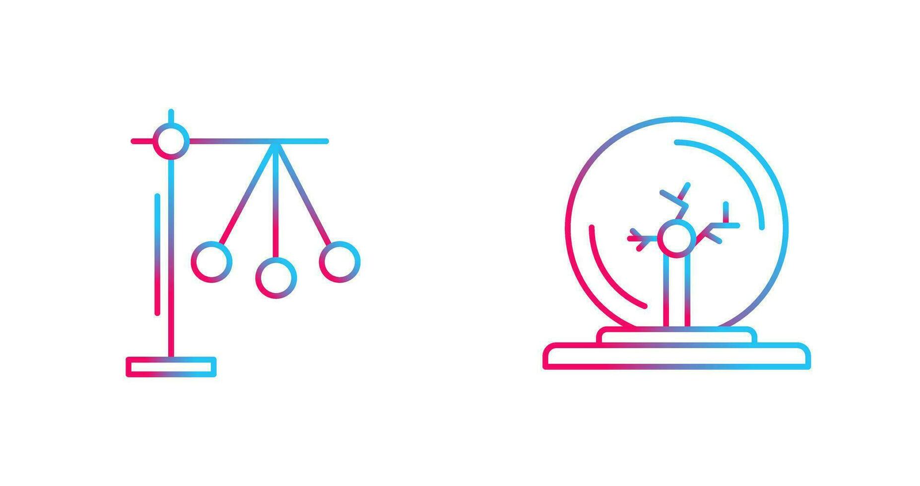 Pendulum and Plasma Ball Icon vector