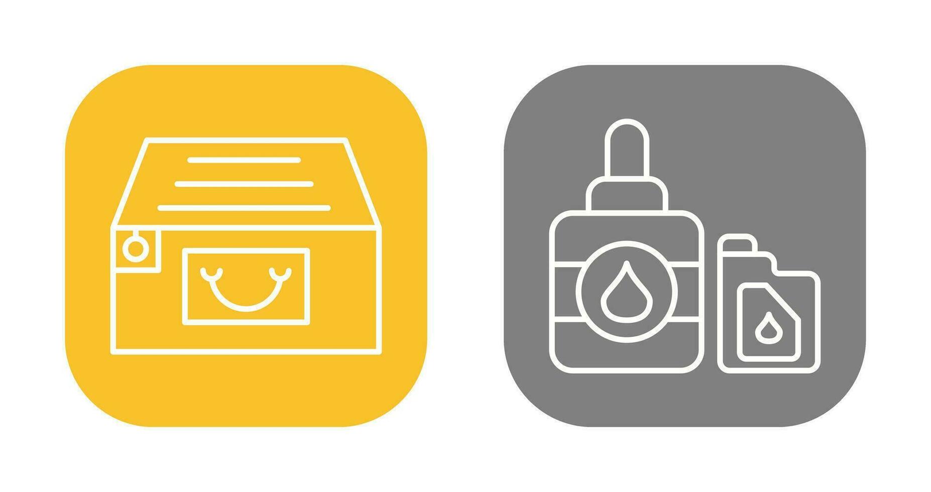 File Cabinet and Ink Cartridge Icon vector