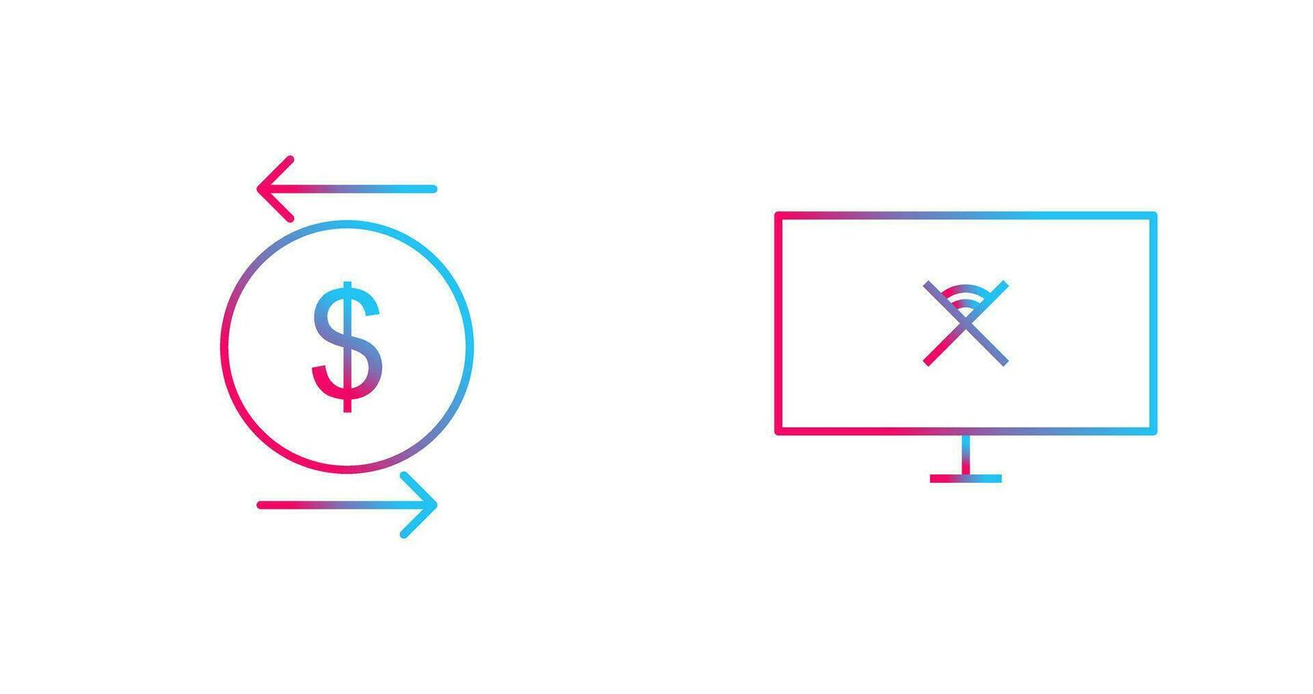 transaction and disconnected network  Icon vector