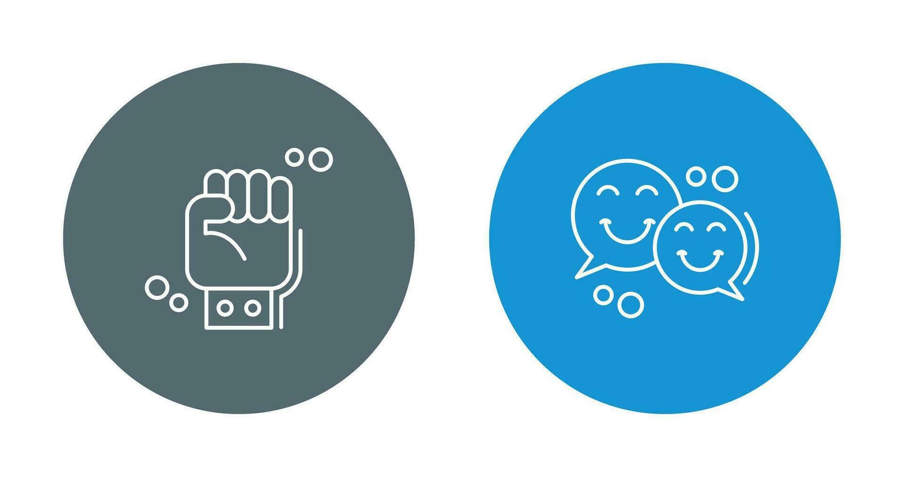 Fist and Chatting Icon vector