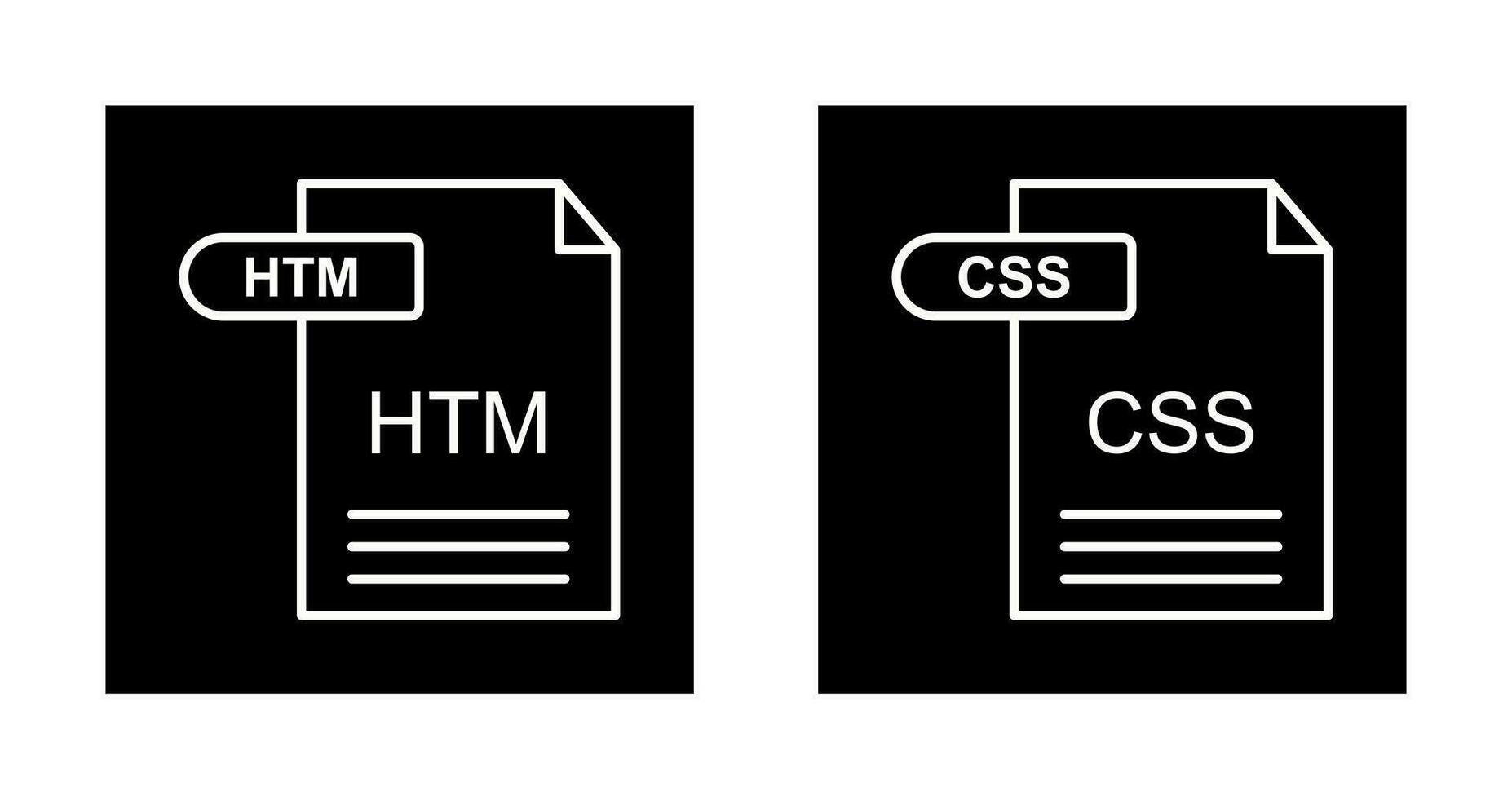 HTM and CSS Icon vector