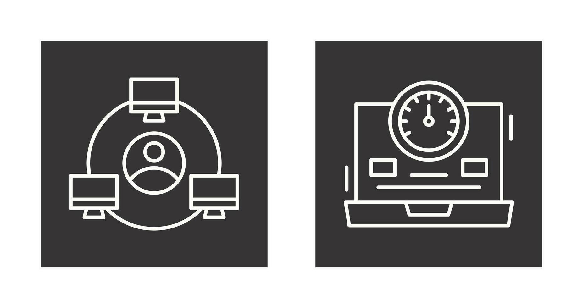 Network and Speedometer Icon vector