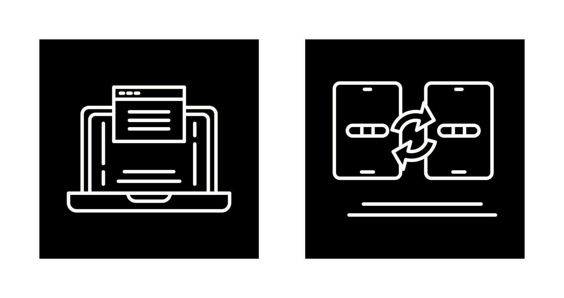 Website and Data Transfer Icon vector