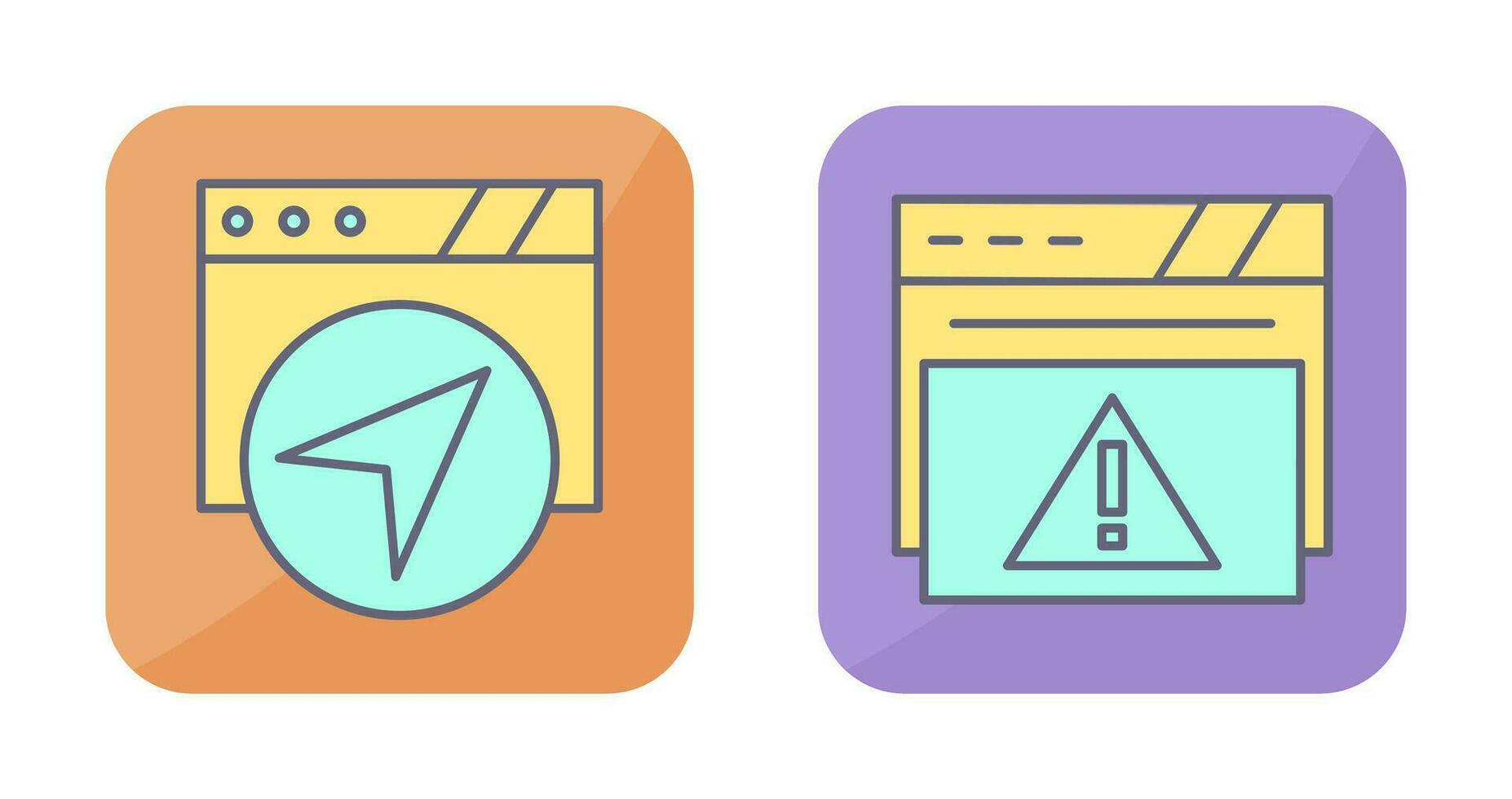 Navigation and Alert Icon vector