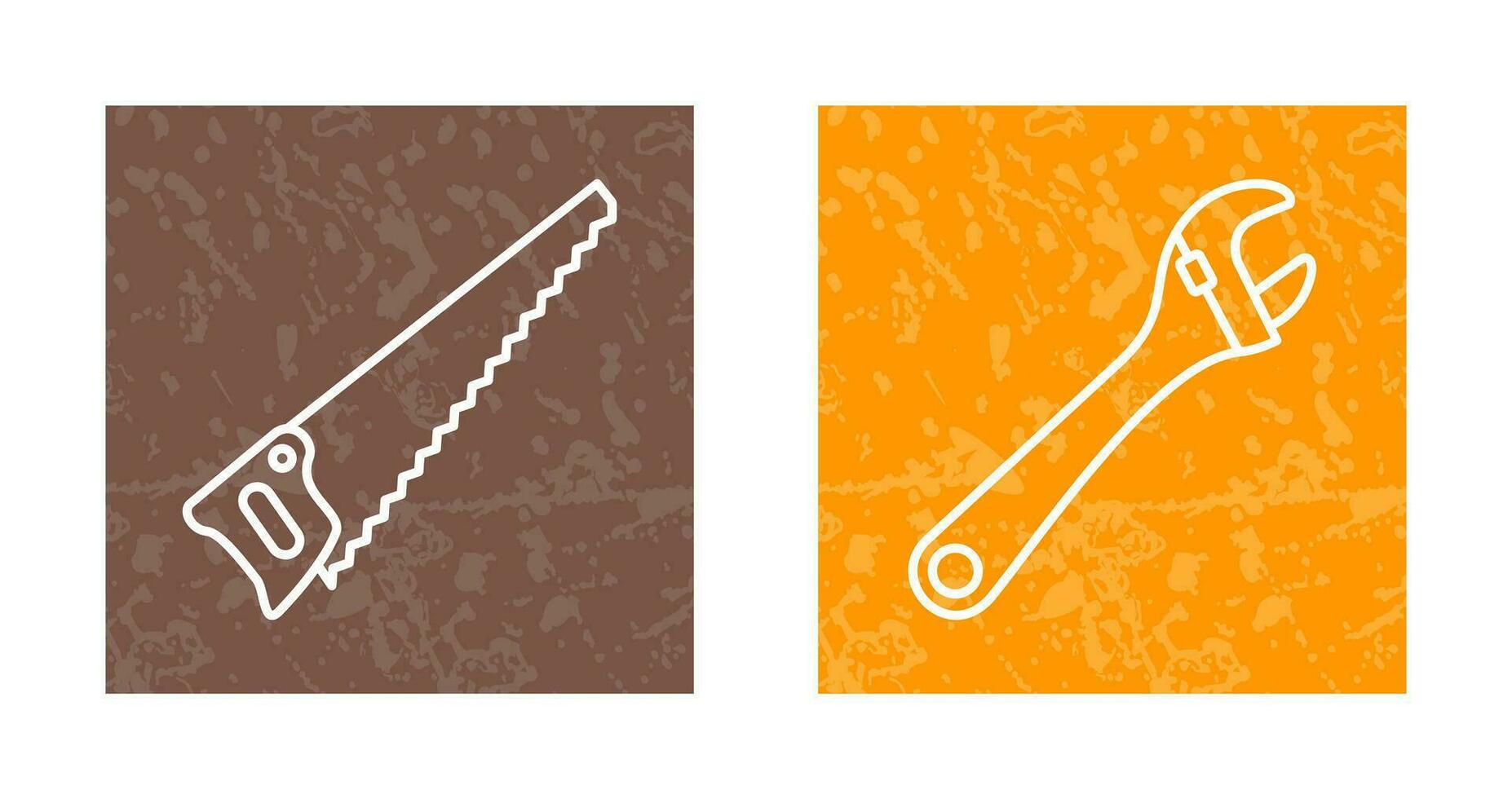 Saw and Wrench Icon vector