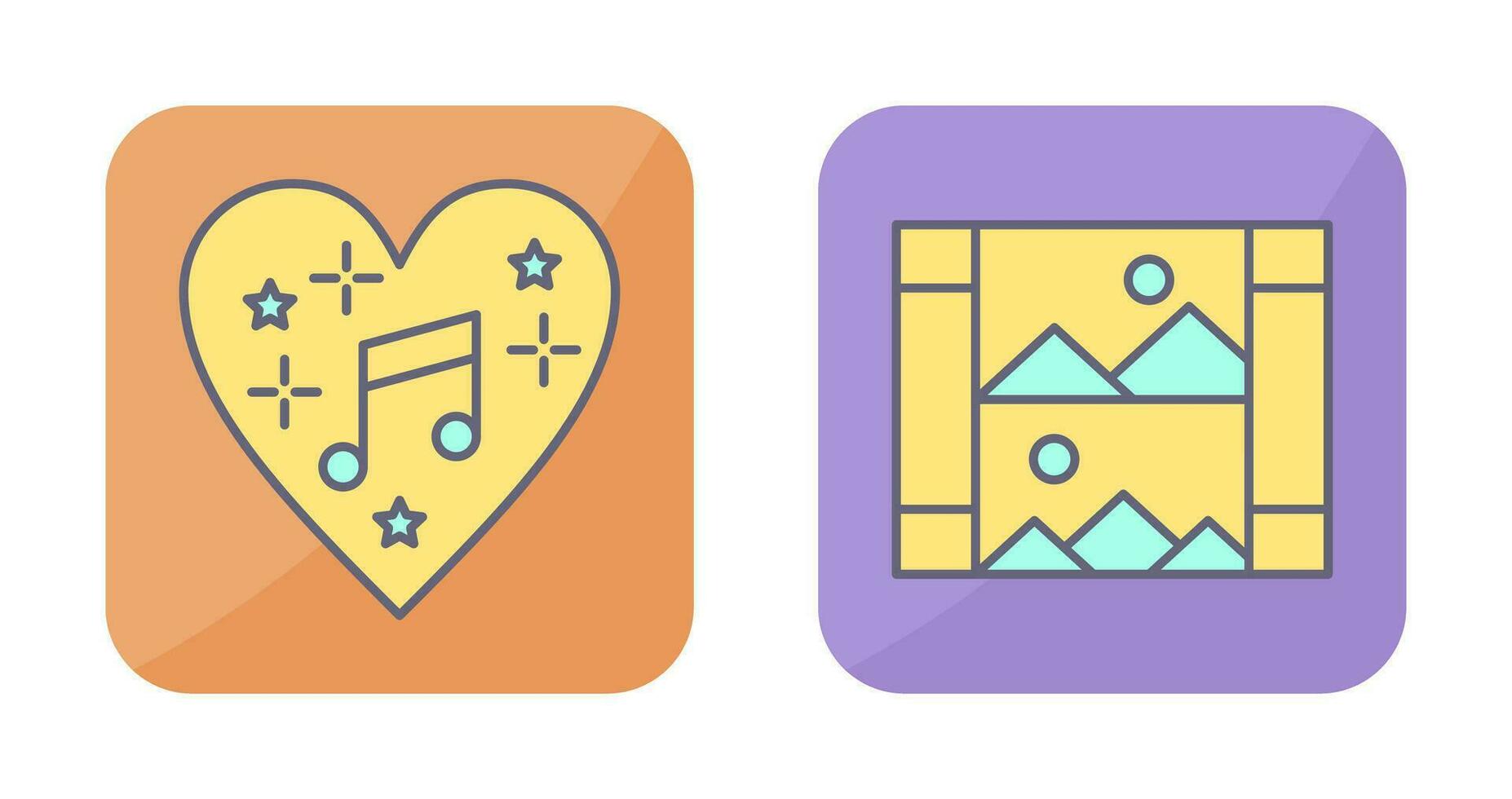 Music and Gallery Icon vector