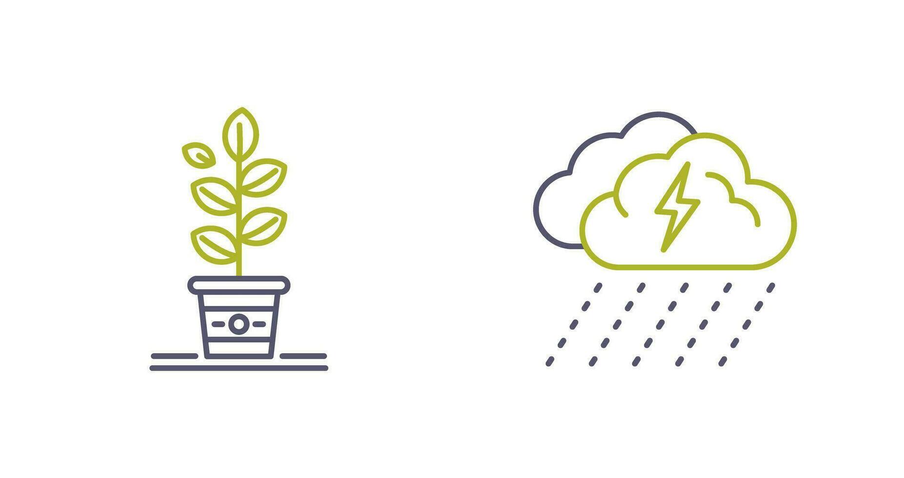 Planting and Rainy Day Icon vector